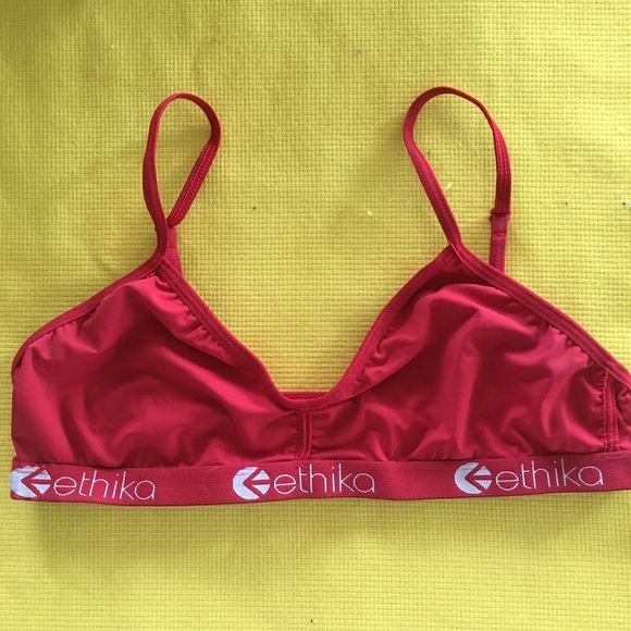 ethika red camo bralette